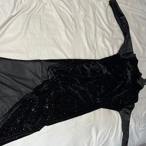 This is a Miss Ord black sparkly gown.